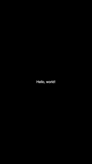 Hello world app on iOS