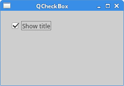 QCheckBox