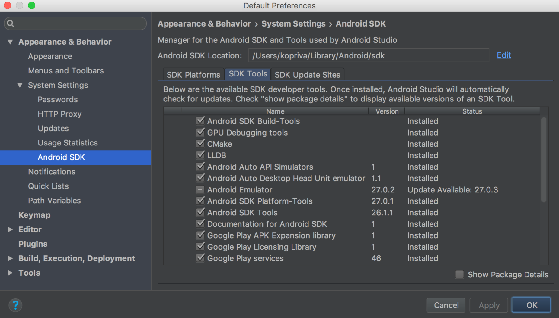 更新 IDE 和 SDK 工具 - Update the IDE and tools - 图7