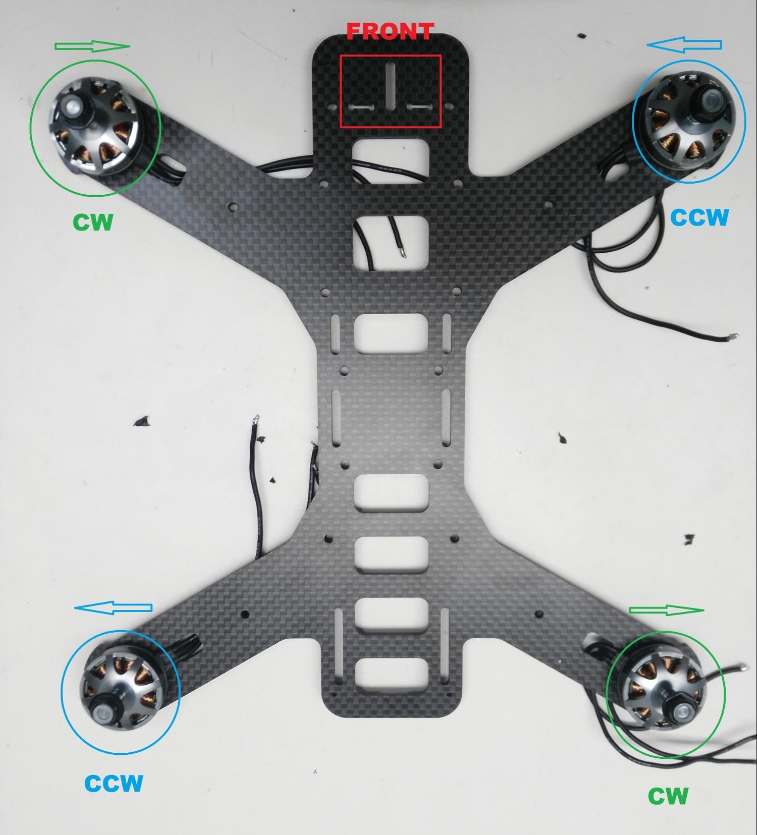 Add motors to QAV250 frame